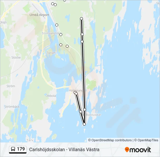 179 Bus Line Map