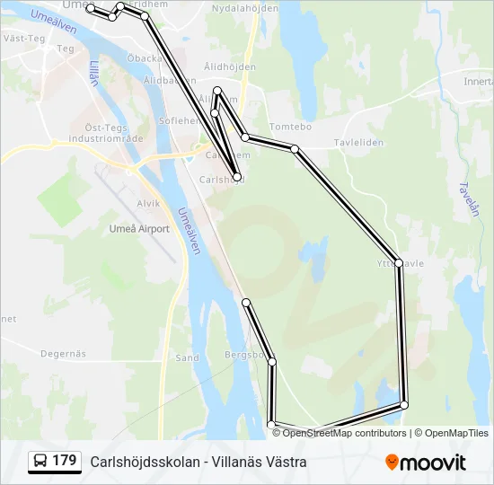 179 Bus Line Map