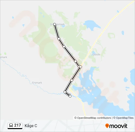 217 Bus Line Map
