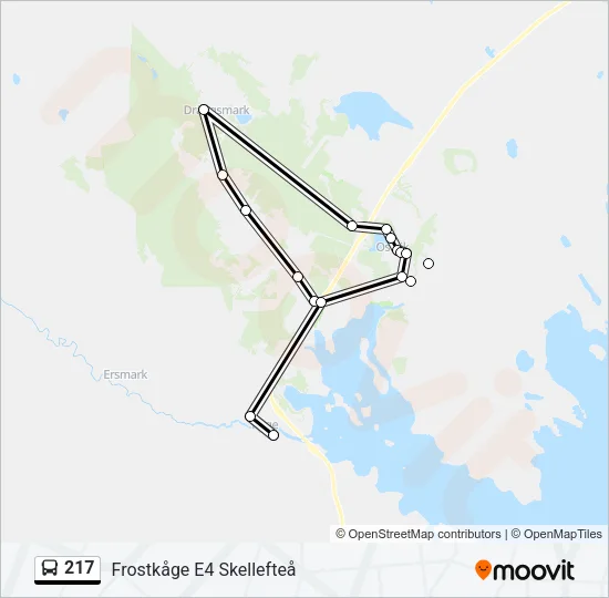 217 Bus Line Map