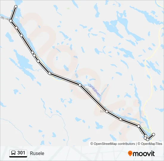 301 Bus Line Map