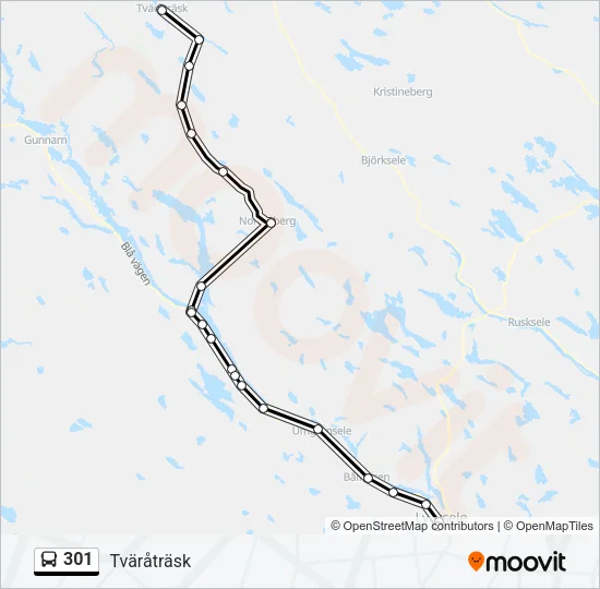 301 Bus Line Map