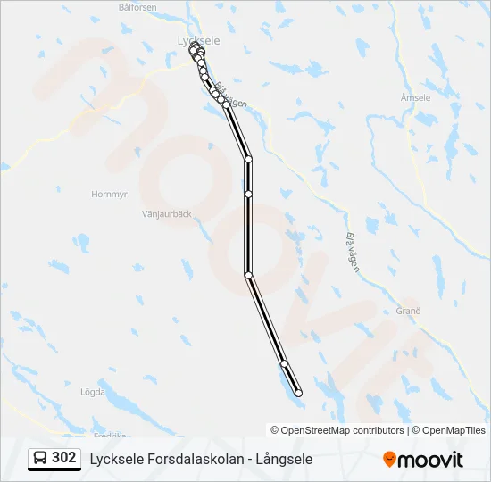 302 Bus Line Map