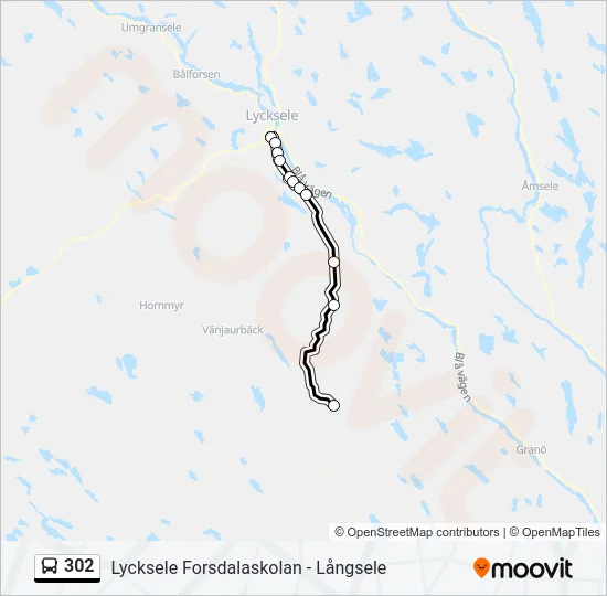 302 Bus Line Map