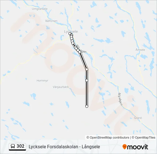 302 Bus Line Map