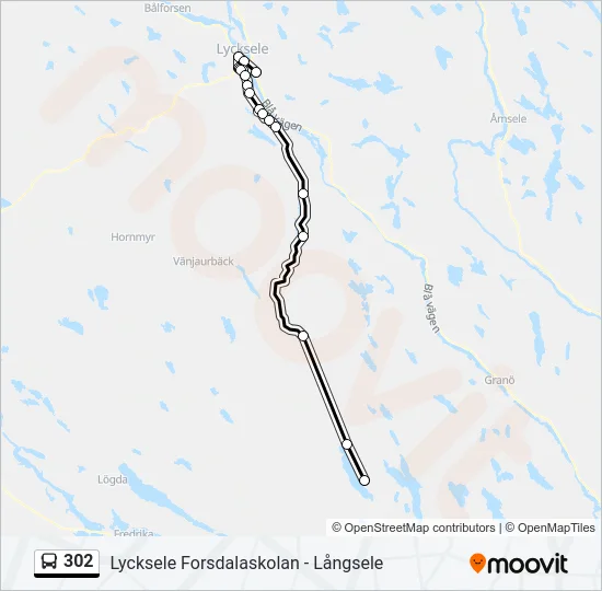 302 Bus Line Map