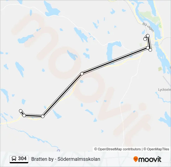 304 Bus Line Map