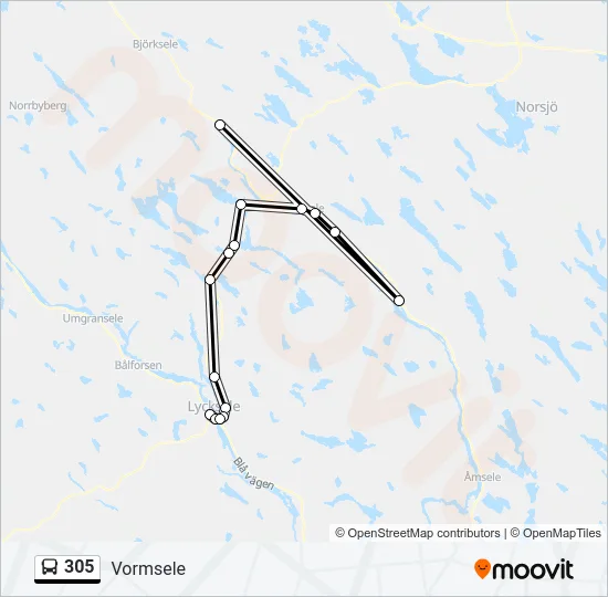 305 Bus Line Map