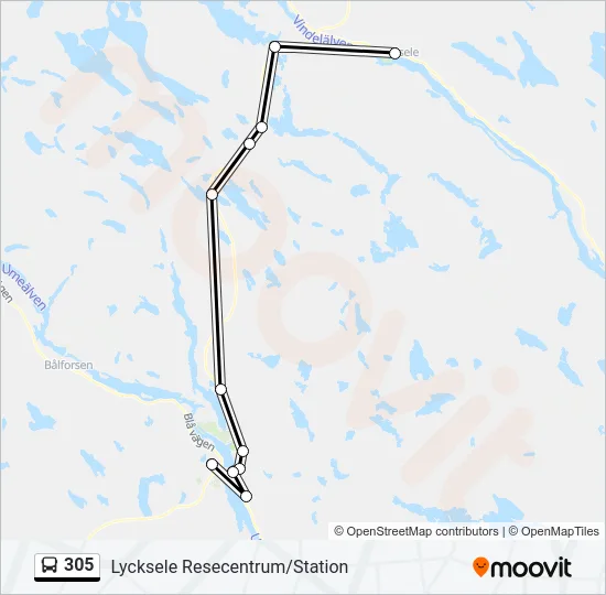 305 Bus Line Map