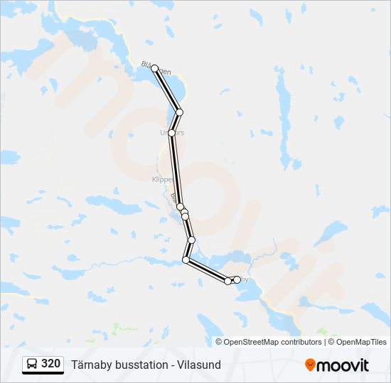 320 buss Linje karta