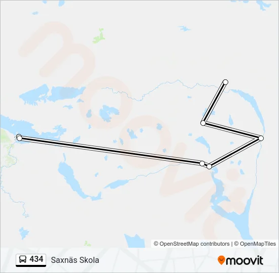 434 Bus Line Map
