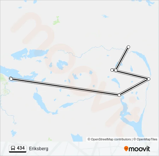 434 Bus Line Map