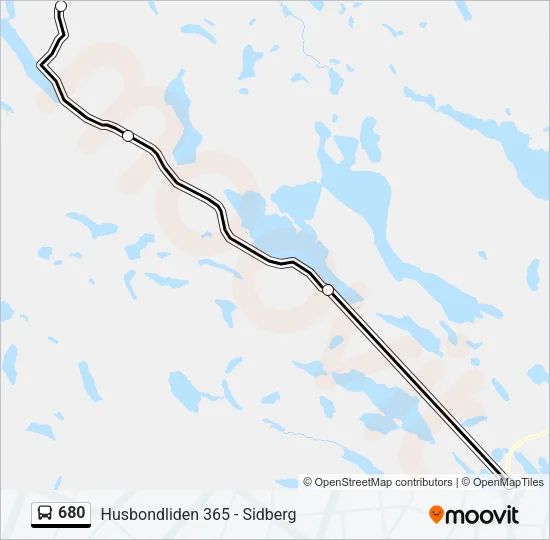 680 Bus Line Map