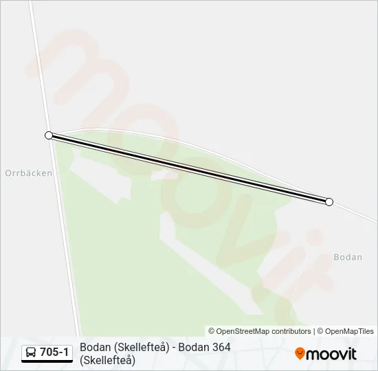 705-1 Bus Line Map