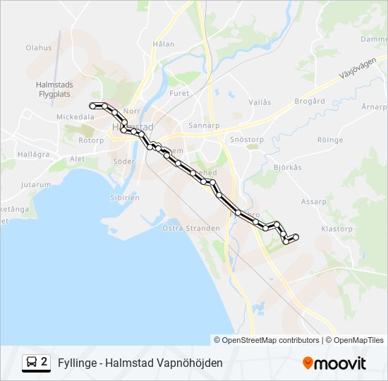 2 bus Line Map