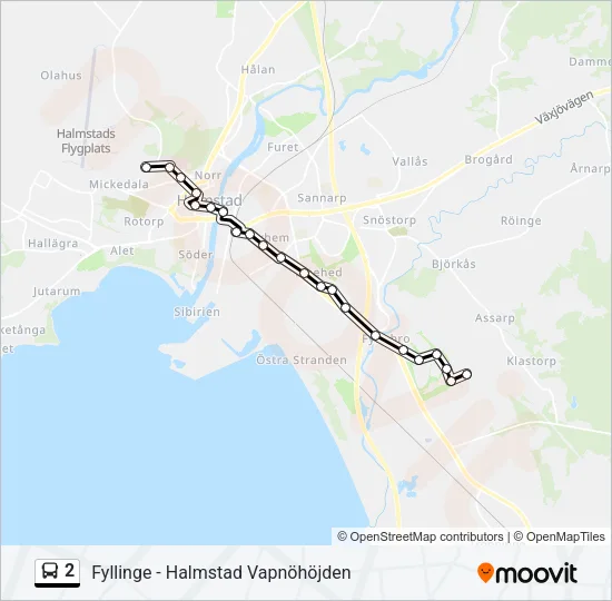 2 Bus Line Map