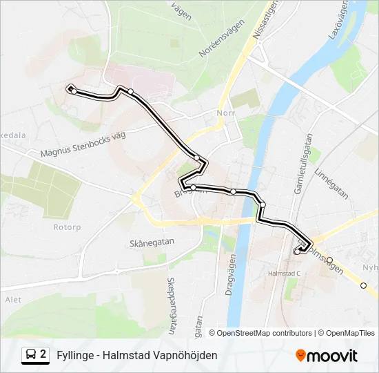 2 Bus Line Map