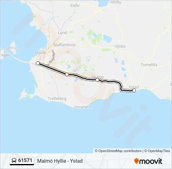 61571 Bus Line Map