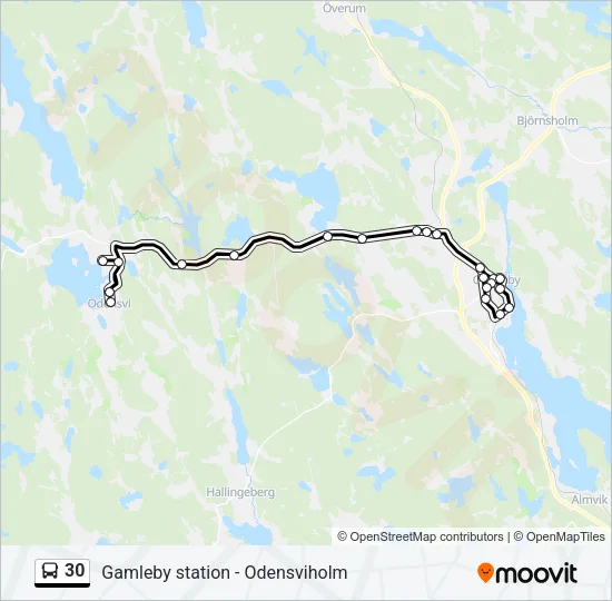 30 Bus Line Map