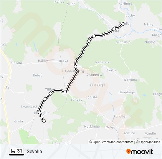 31 bus Line Map