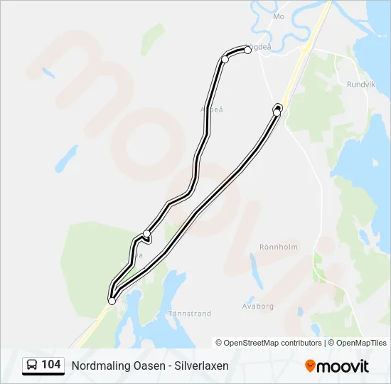 104 Bus Line Map
