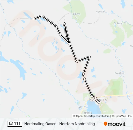 111 Bus Line Map