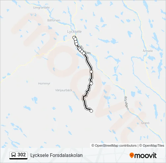 302 Bus Line Map