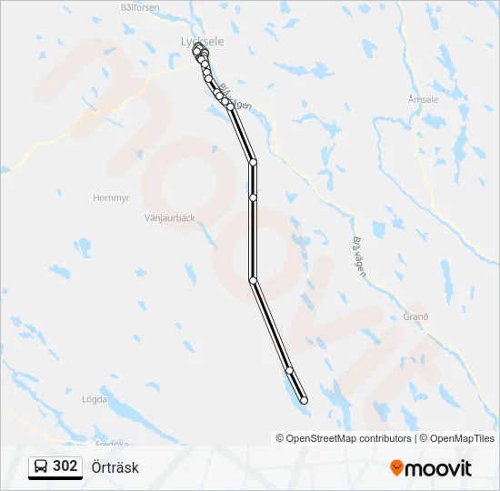 302 Bus Line Map