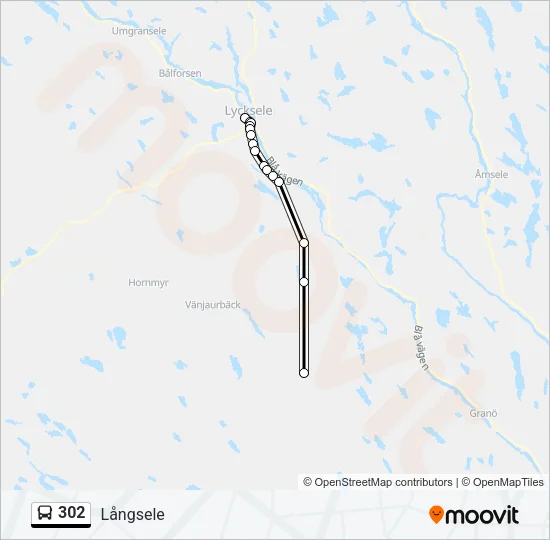 302 Bus Line Map