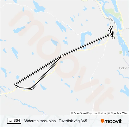 304 Bus Line Map