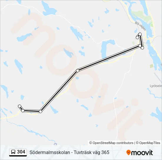 304 Bus Line Map