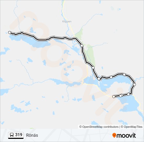 319 bus Line Map