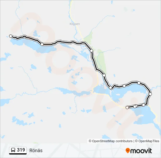 319 Bus Line Map