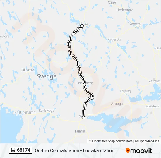 68174 Bus Line Map
