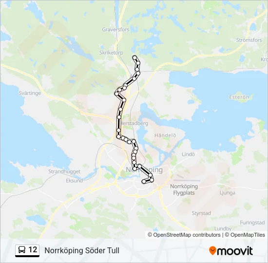12 Bus Line Map