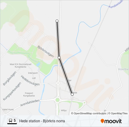 5 bus Line Map