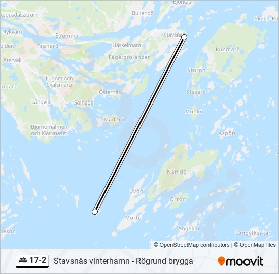 17-2 färja Linje karta