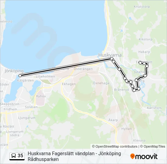 35 Bus Line Map