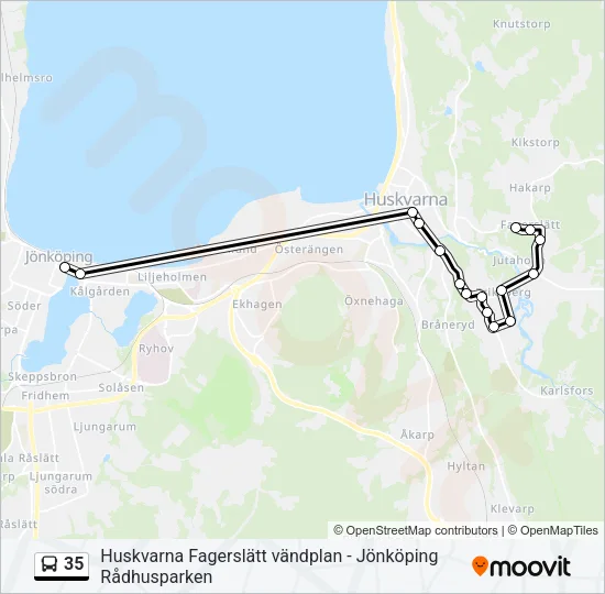 35 Bus Line Map