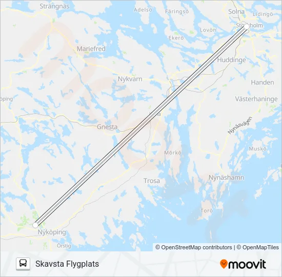 FLYGBUSSARNA Bus Line Map