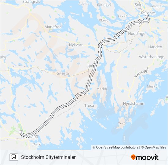 FLYGBUSSARNA bus Line Map