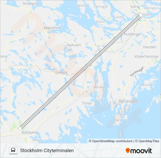 FLYGBUSSARNA Bus Line Map