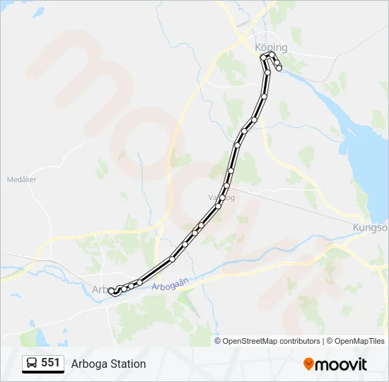 551 Bus Line Map