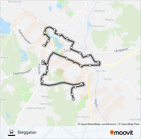 SILVERLINJEN bus Line Map