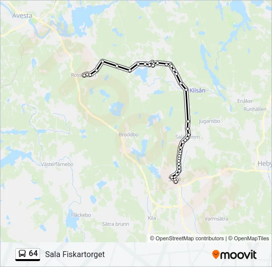 64 Bus Line Map