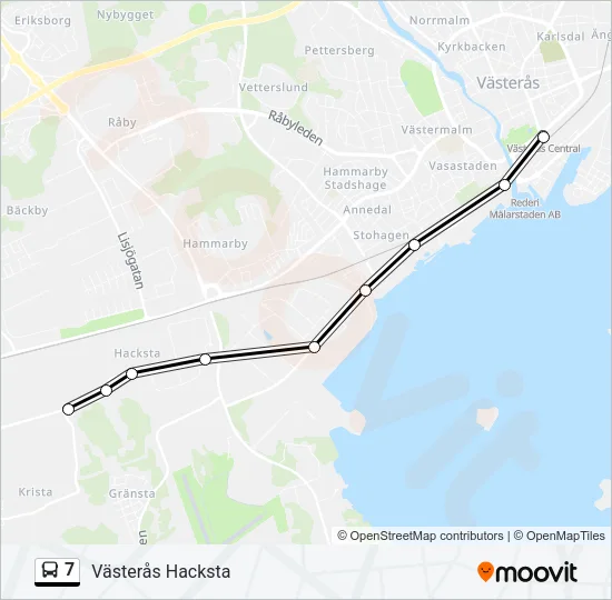 7 Bus Line Map