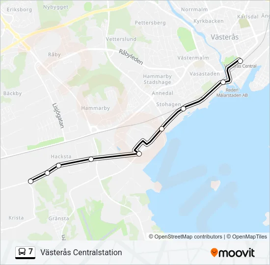 7 Bus Line Map