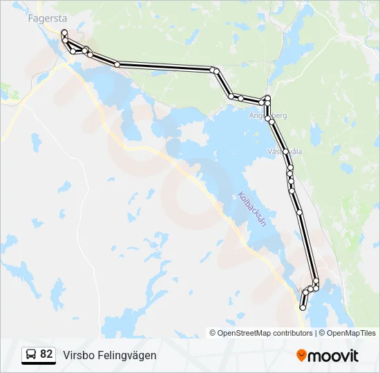 82 Bus Line Map