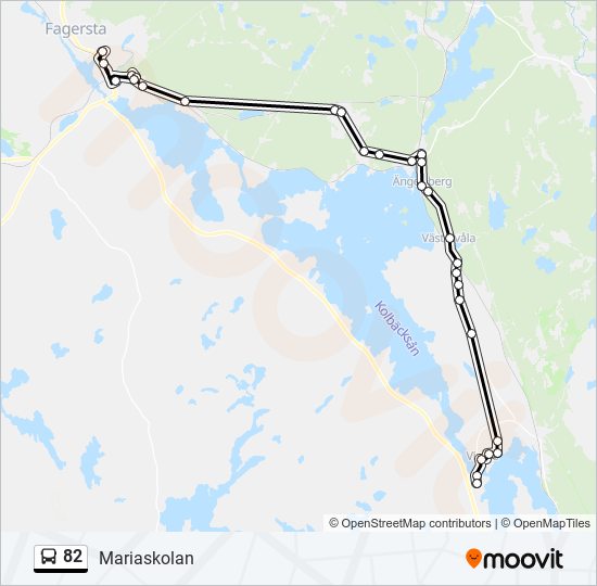 82 bus Line Map