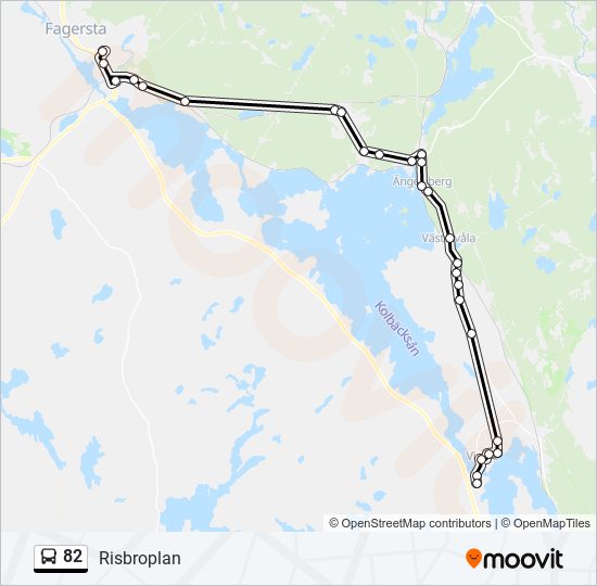 82 bus Line Map